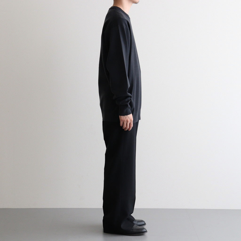 32G SMOOTH WOOL CLASSIC CREW NECK #CHARCOAL BLUE [BN-25FM-020]