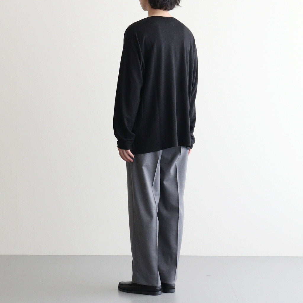 NORMANDY LINEN BASQUE SHIRT #BLACK [BN-26SM-072]