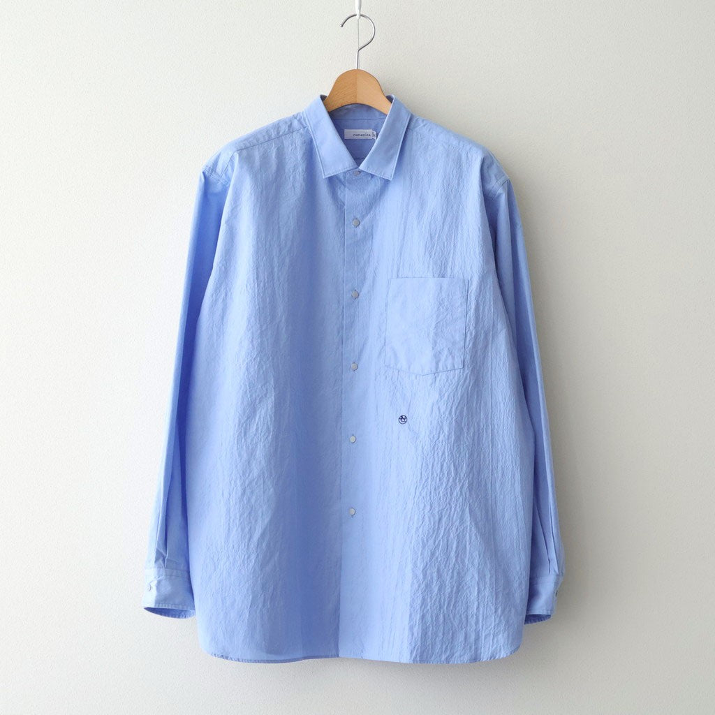 Regular Collar Wind Shirt #Sax [S26SG082]