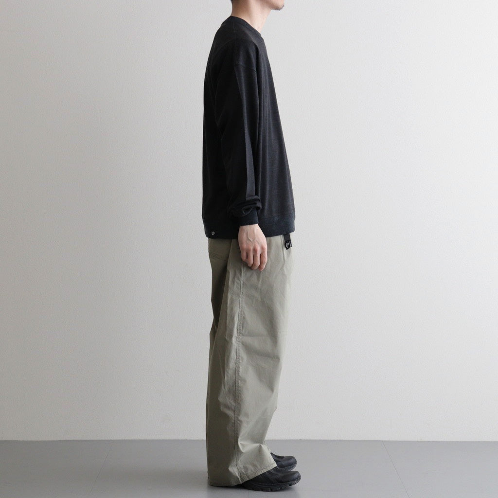 Washable Japanese Merino L/S Tee #CHARCOAL [SM61MC002]