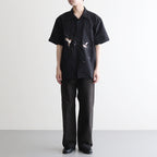 SILK NEP CLOTH SOUVENIR SHIRTS (Short-sleeve) #ONYX [251OJ-SH14]