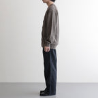 WASHED HIGH COUNT LINEN V NECK CARDIGAN #BROWN [BN-26SM-021]