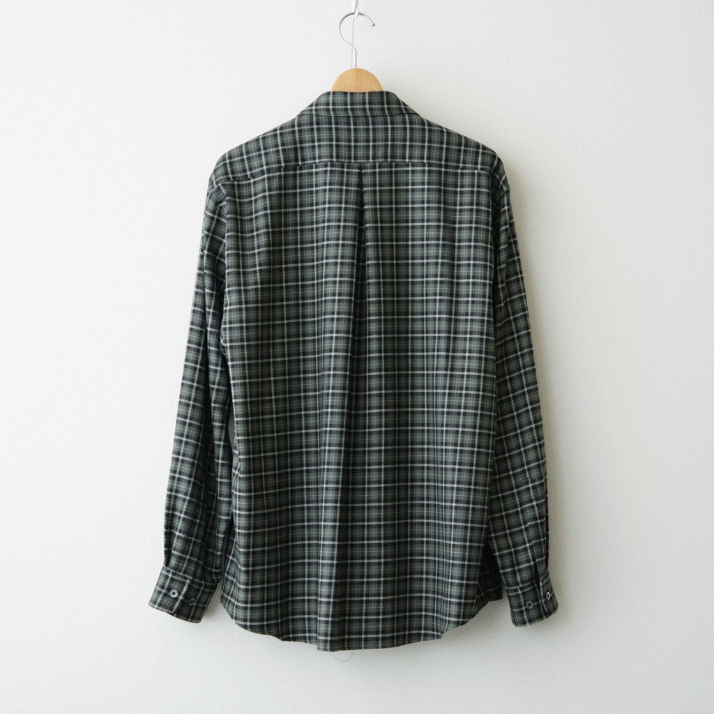 ZIP SHIRT #MOSS GRAY CHECK [A26C17SH03C]