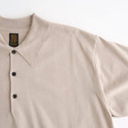 CARIBBEAN SEAISLAND COTTON POLO SHORT SLEEVE #GREIGE [BN-26SM-064]