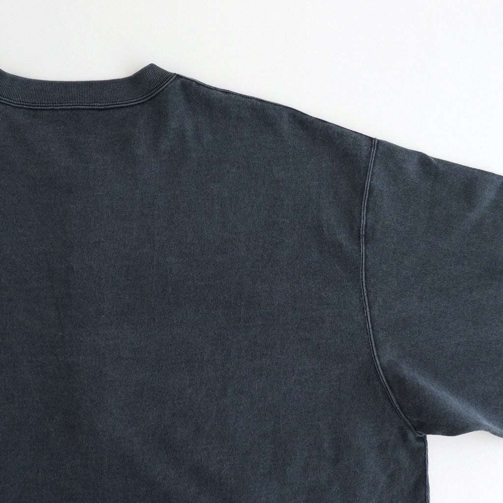 OPEN END COTTON PIGMENT DYE HENRY NECK P/O #120 NAVY [17052 66024]