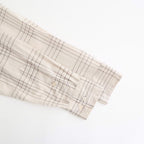 OPEN COLLAR L/S SHIRT #IVORY CHECK [M26A18SH01C]