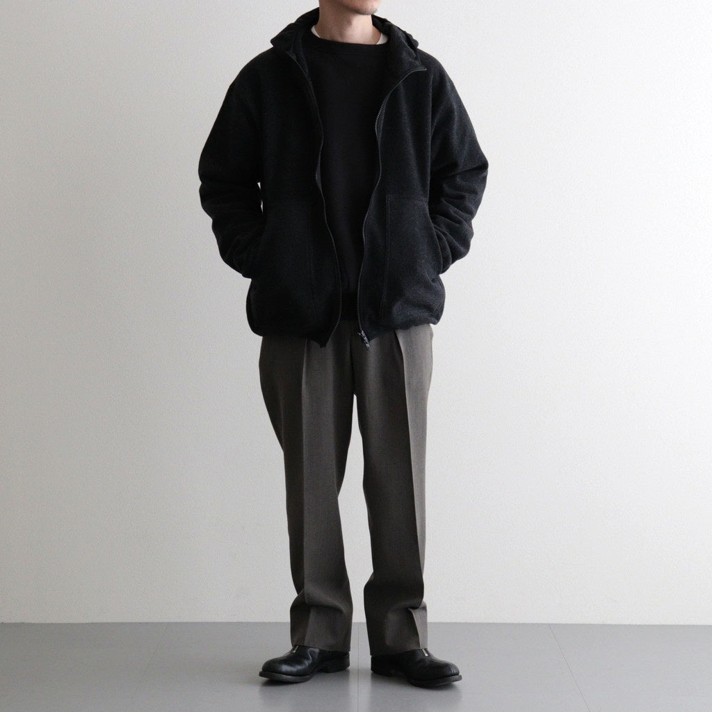 HOODED FLEECE JACKET #CHARCOAL [PMAU-CL03]