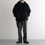 HOODED FLEECE JACKET #CHARCOAL [PMAU-CL03]