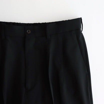 CLASSIC FIT DOUBLE PLEATED TROUSERS #BLACK [A25A11PT01C]