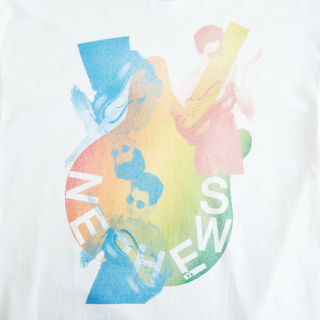 INKJET PRINT SHORT SLEEVE T-SHIRT #WHITE [DNS25T05]