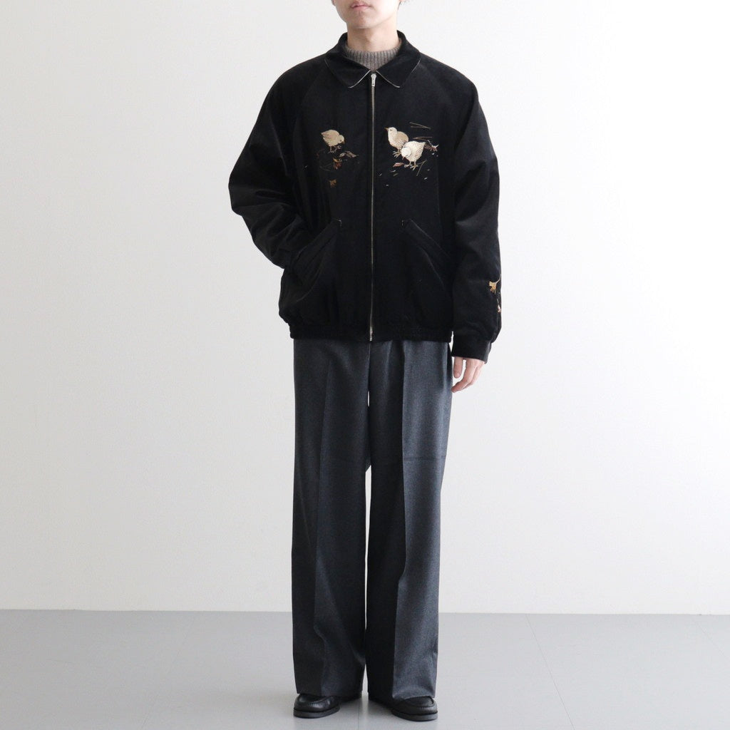 STUNNING VELVET SOUVENIR JACKET(Niwatori to Hiyoko) #ONYX [252OJ-JK12]