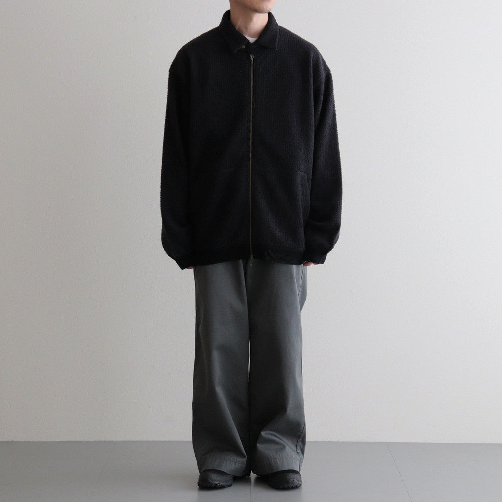 POLARTEC Wool Fleece Sweater Jacket #Black [N25FA051]