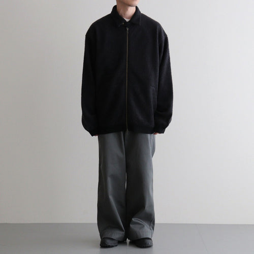 POLARTEC Wool Fleece Sweater Jacket #Black [N25FA051]