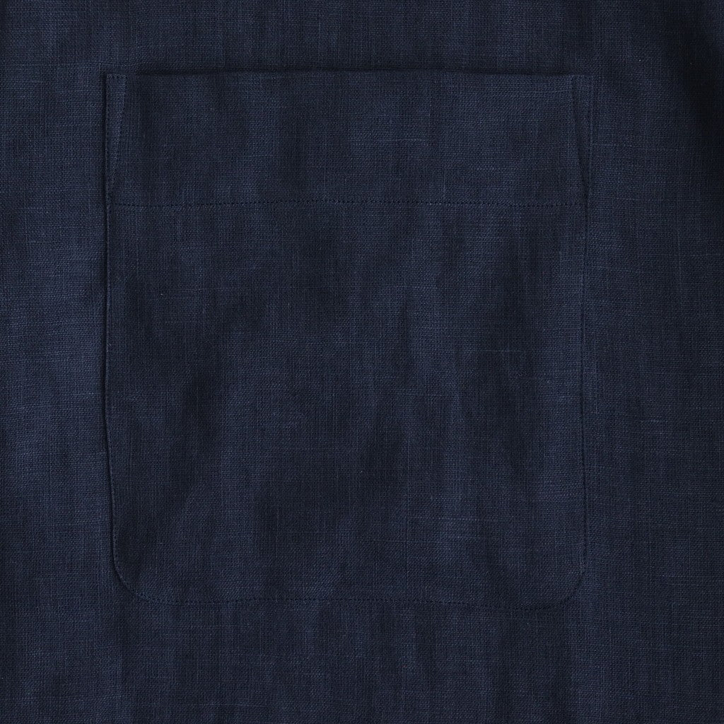 NEW OPEN COLLAR S/S SHIRT #NAVY [A25B05SH01B]