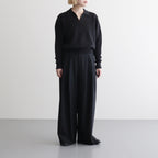 WASHED HIGH COUNT LINEN SKIPPER #BLACK [BN-26SL-015]