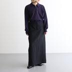 Co/Silk Nep Harf-Zip Shirt #DarkPurple [BHS25S037]