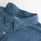 Regular Collar Light Denim Shirt #Indigo [S25SG087]