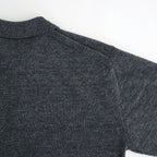 WASHED HIGH COUNT LINEN POLO #CHARCOAL [BN-26SM-022]