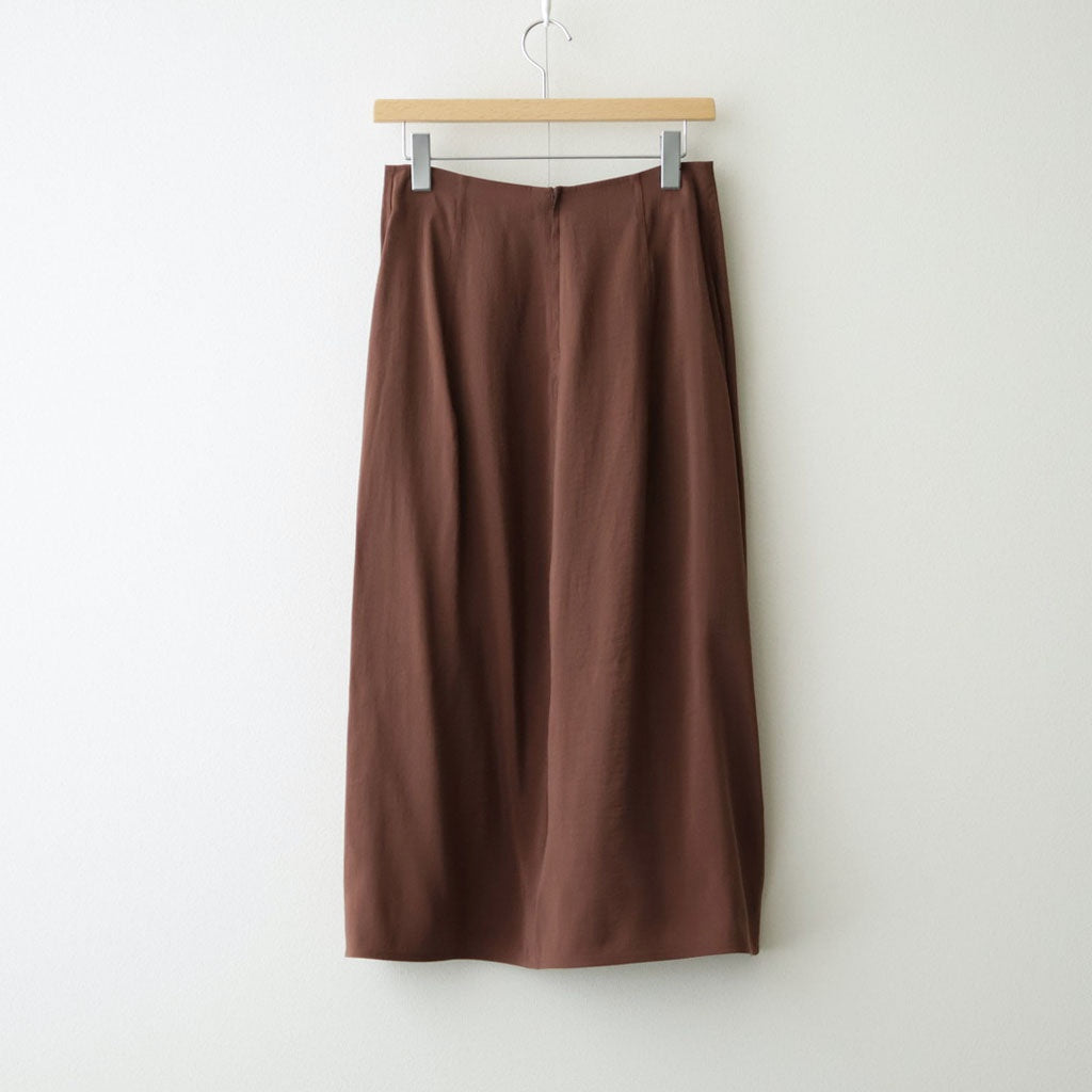 RAYON-POLYESTER BROAD SKIRT #050 BROWN [16862 30005]