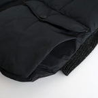 HIGH-COUNT SILK PUFF VEST #BLACK [252OJ-VT02]