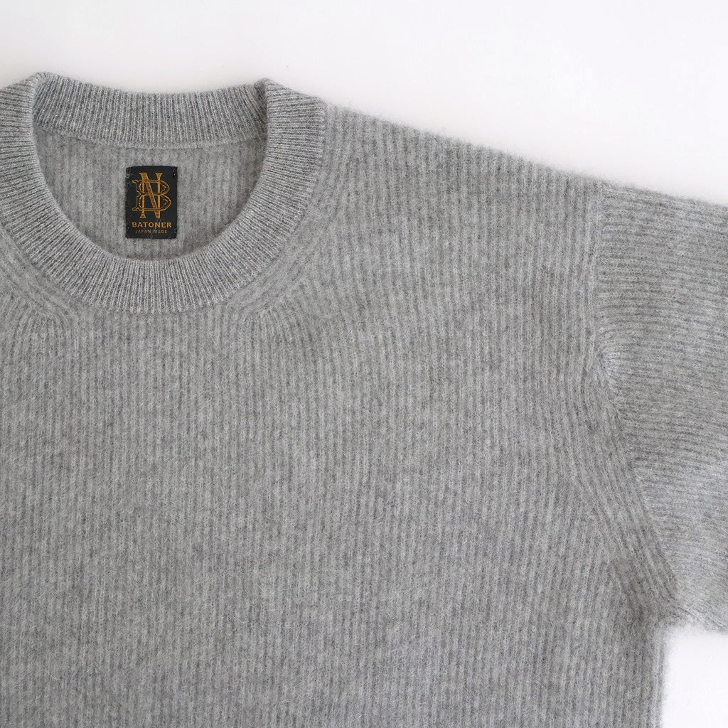 CASHMERE FOX CREW NECK #GRAY [BN-25FM-053]