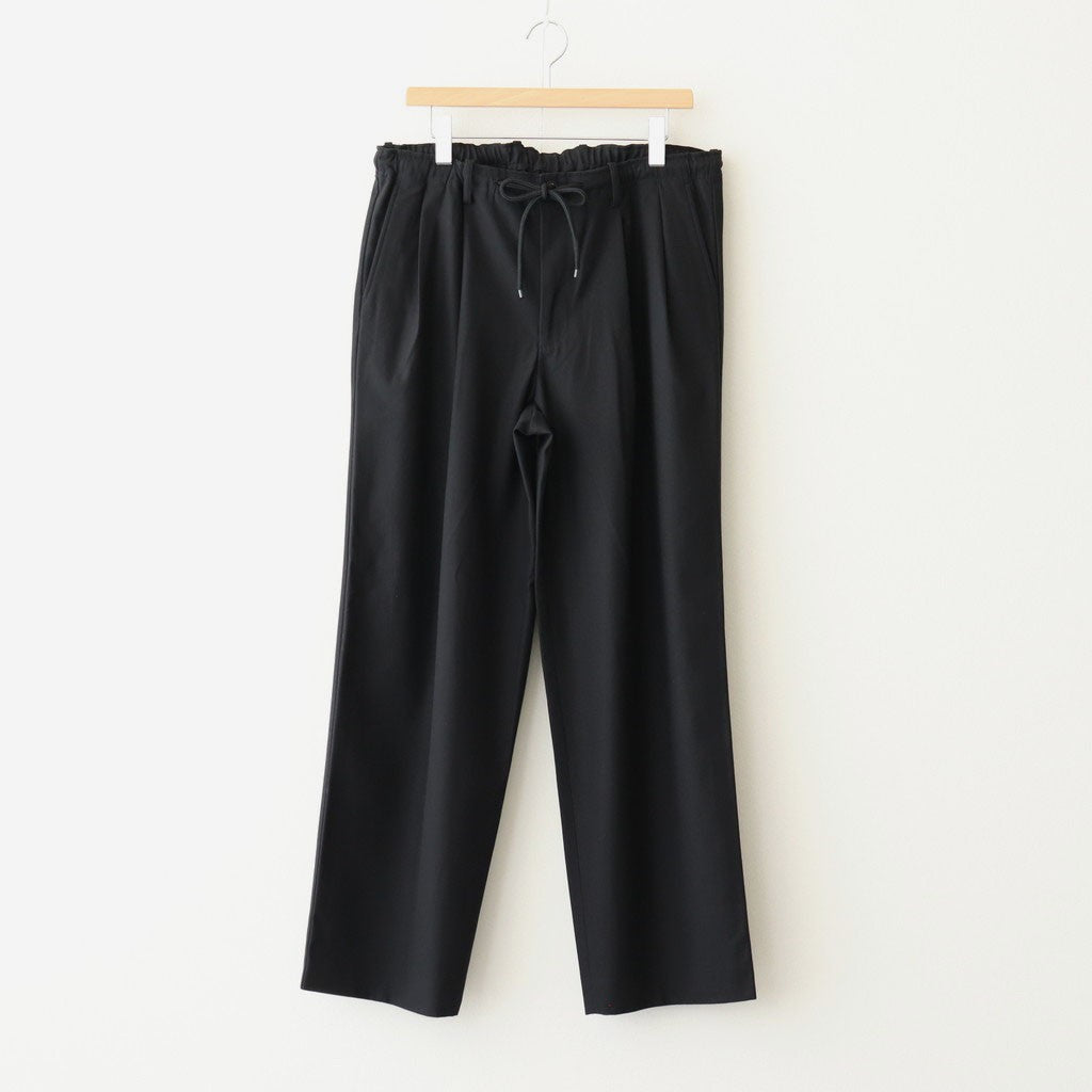 DOUBLE PLEATED EASY TROUSERS #BLACK [A25C04PT02C]