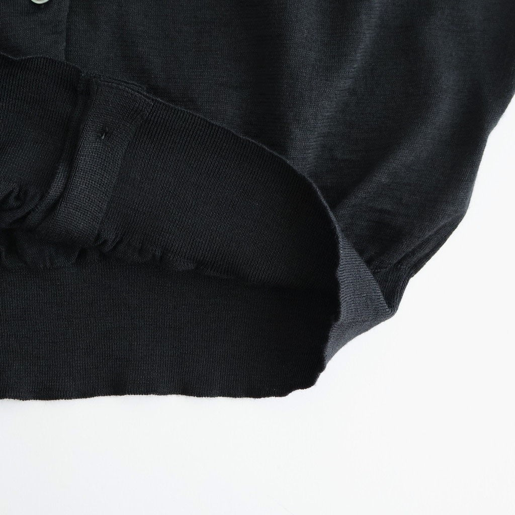 CHOMA CREW NECK CARDIGAN #BLACK [BN-26SL-040]