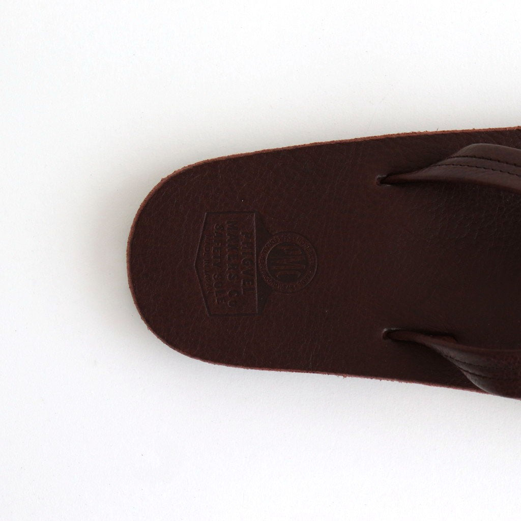 LEATHER BEACH SANDALS #BROWN [PMAT-SH02]