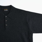 SUNSHINE CASHMERE POLO #HEATHER BLACK [BN-26FM-059]