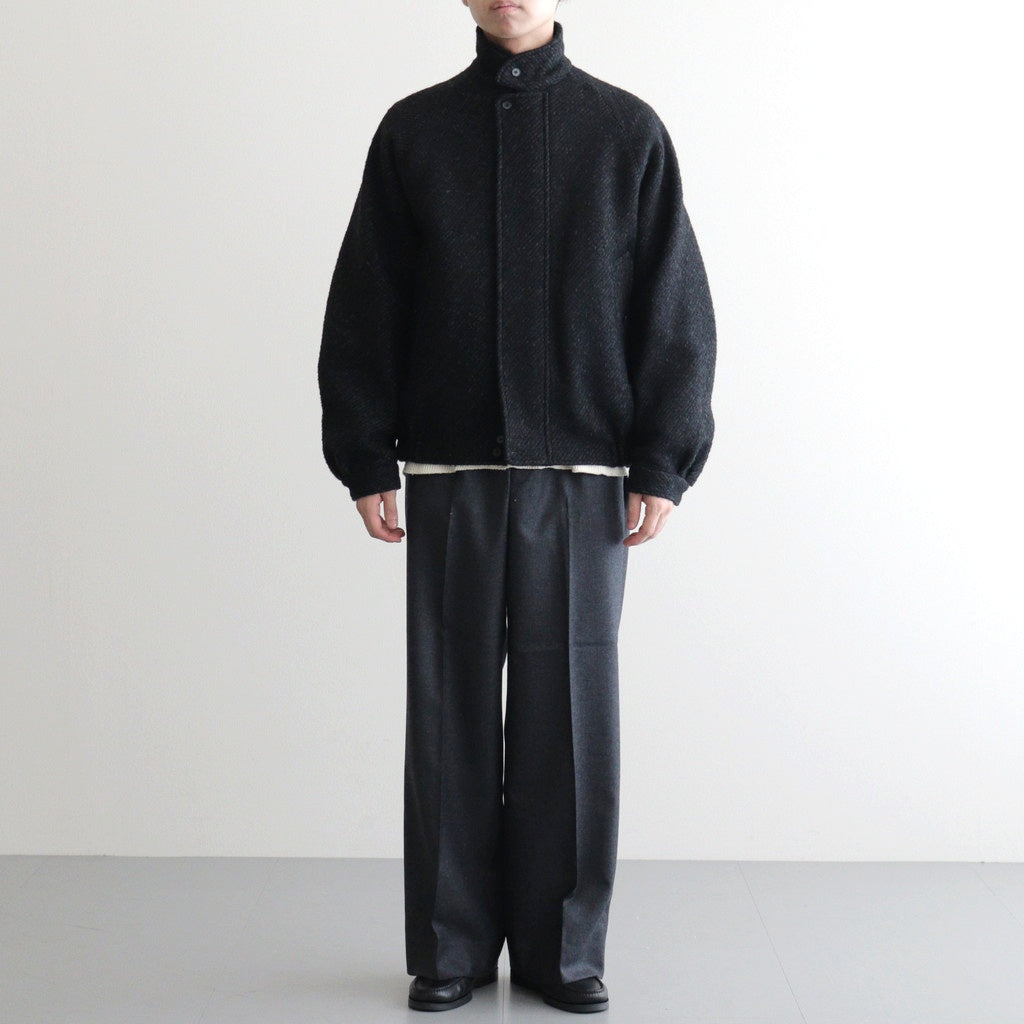 ROUND-COLLAR MOTORING JACKET #ONYX [252OJ-JK04]