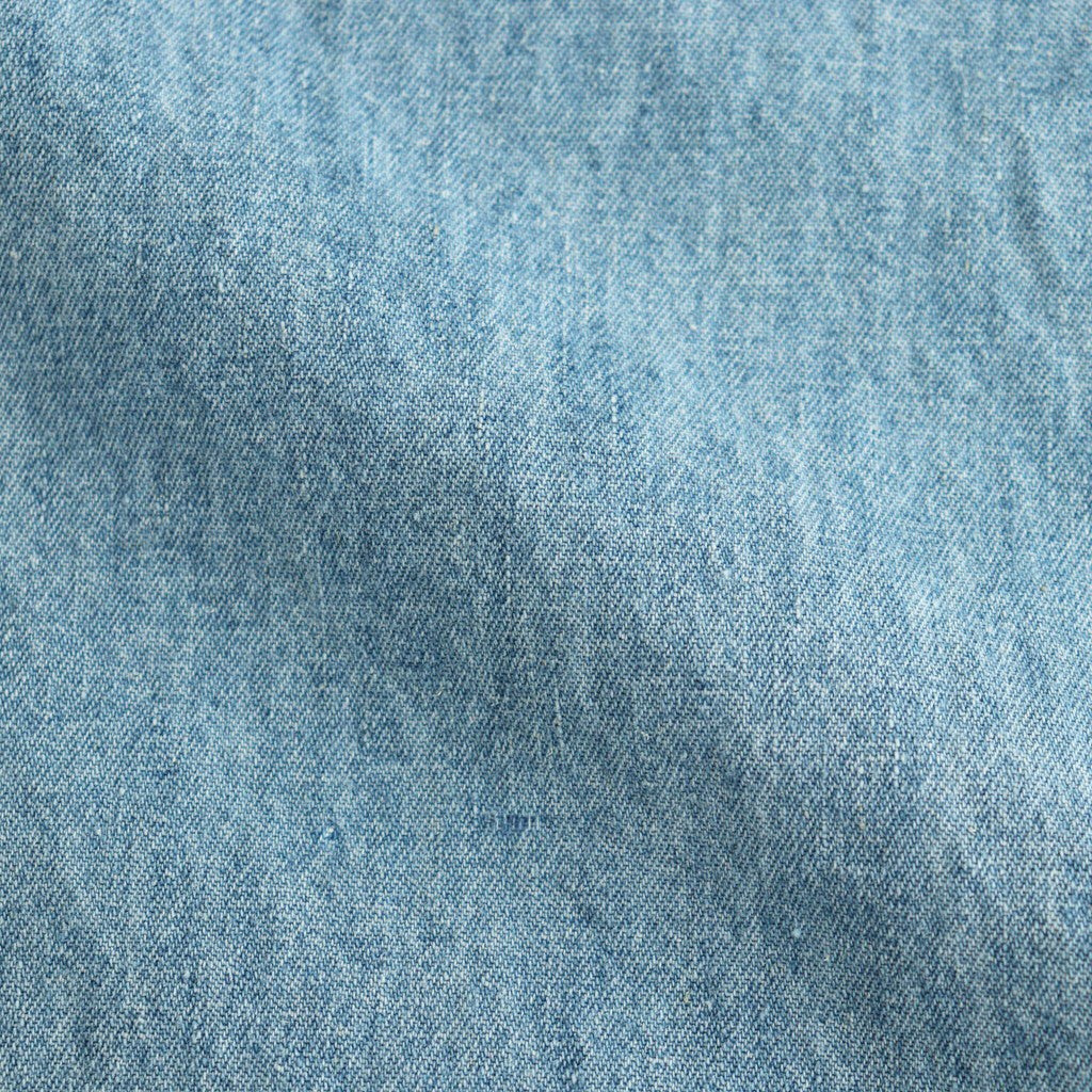 Linen Cotton Denim Field Pants #Indigo Bleach [N26FC029]