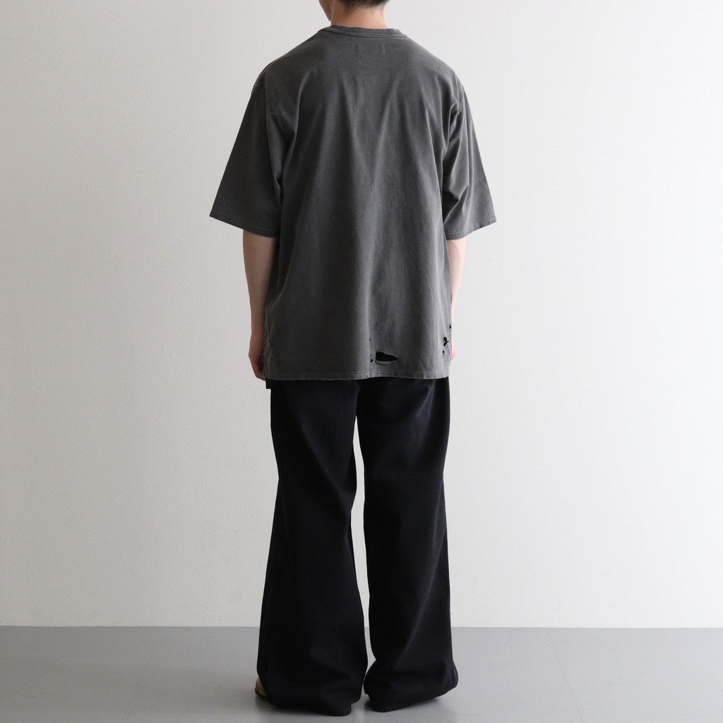 CREW NECK DAMAGED TEE #DAMAGED [M25B11CS01B]