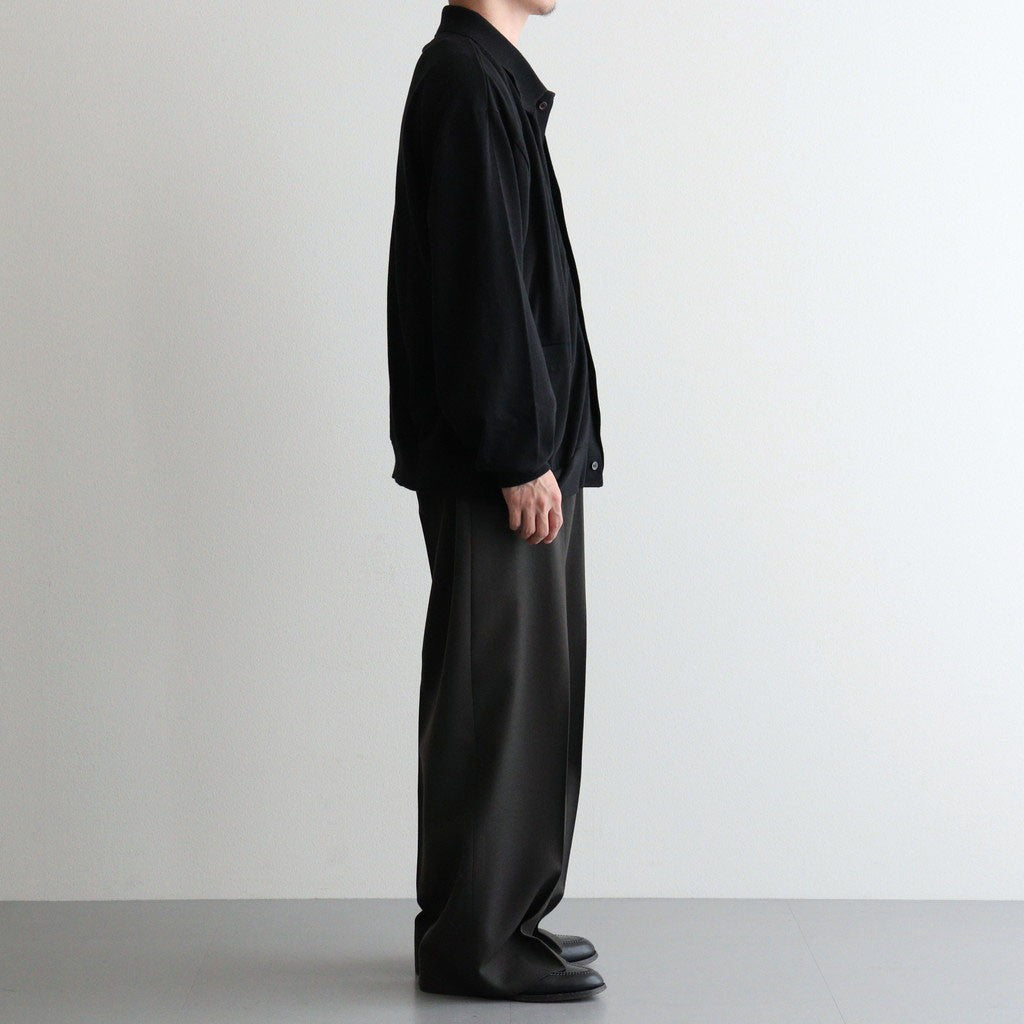 Classic Collared Cardigan #Black [bROOTS26F13]