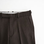 REGULAR FIT STRAIGHT TROUSERS #BROWN BIRD’S-EYE [M26C10PT03C]