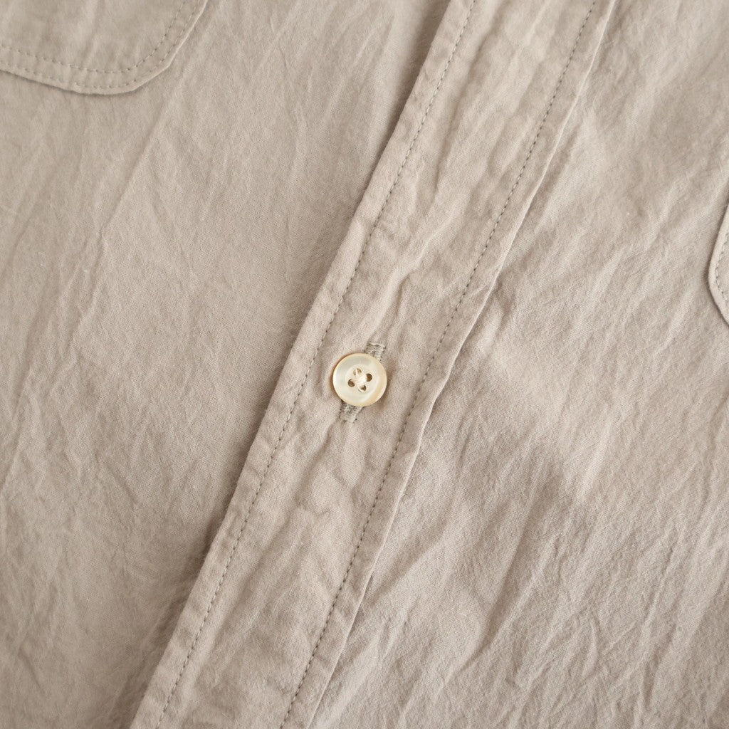 Hard Twist Chambray Work Shirt S/S #Beige [bROOTS26S4]