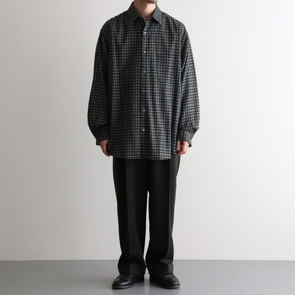 DOUBLE PLEATED SEMI EASY TROUSERS #D.OLIVE [A26C15PT01C]