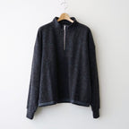 THERMAL FLEECE HALF ZIP TOP #CHARCOAL [SM62MC002]