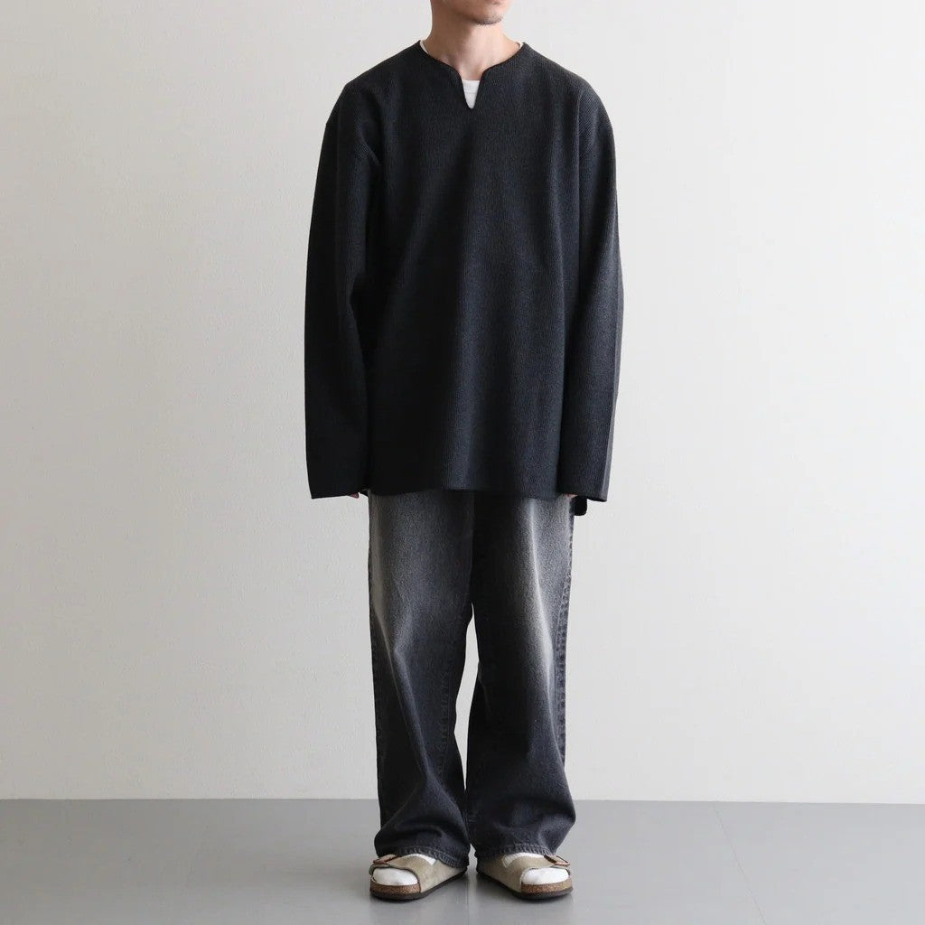 Rough&Smooth Thermal Over-neck L/S #Black [bROOTS24F30F26]