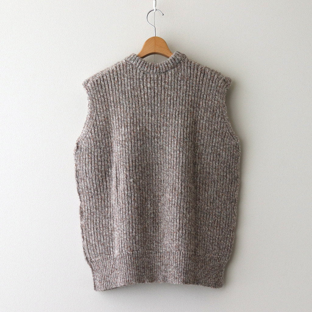 British Wool Vest Made by macalastair #Light Graphite/Oatmeal [6043-1302]