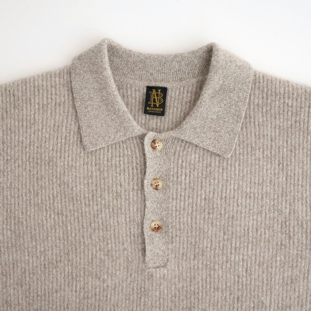 CASHMERE FOX POLO #MIX BEIGE [BN-26FM-061]