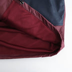 HOODED WIND BREAKER WAXFINISH #WINE/NAVY [DNS26B01-B]