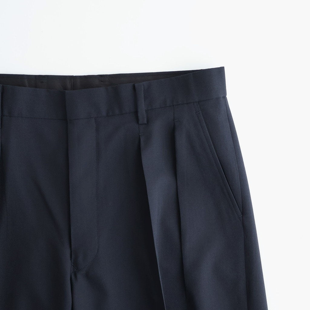 Wool Tropical 2tuck Wide Tapered Trousers #Navy [NEP-SS2605]