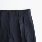 Wool Tropical 2tuck Wide Tapered Trousers #Navy [NEP-SS2605]