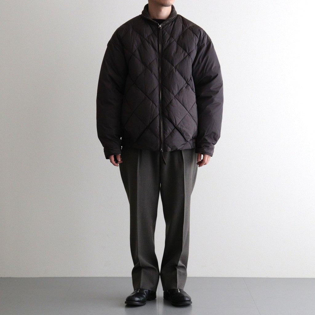 HIGH-COUNT SILK MITTEN PUFF JACKET #WHISKY [252OJ-JK13]