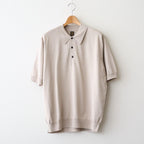 CARIBBEAN SEAISLAND COTTON POLO SHORT SLEEVE #GREIGE [BN-26SM-064]
