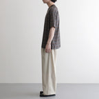 TRIPLE PLEATED WIDE TROUSERS #BEIGE [A26A15PT03C]