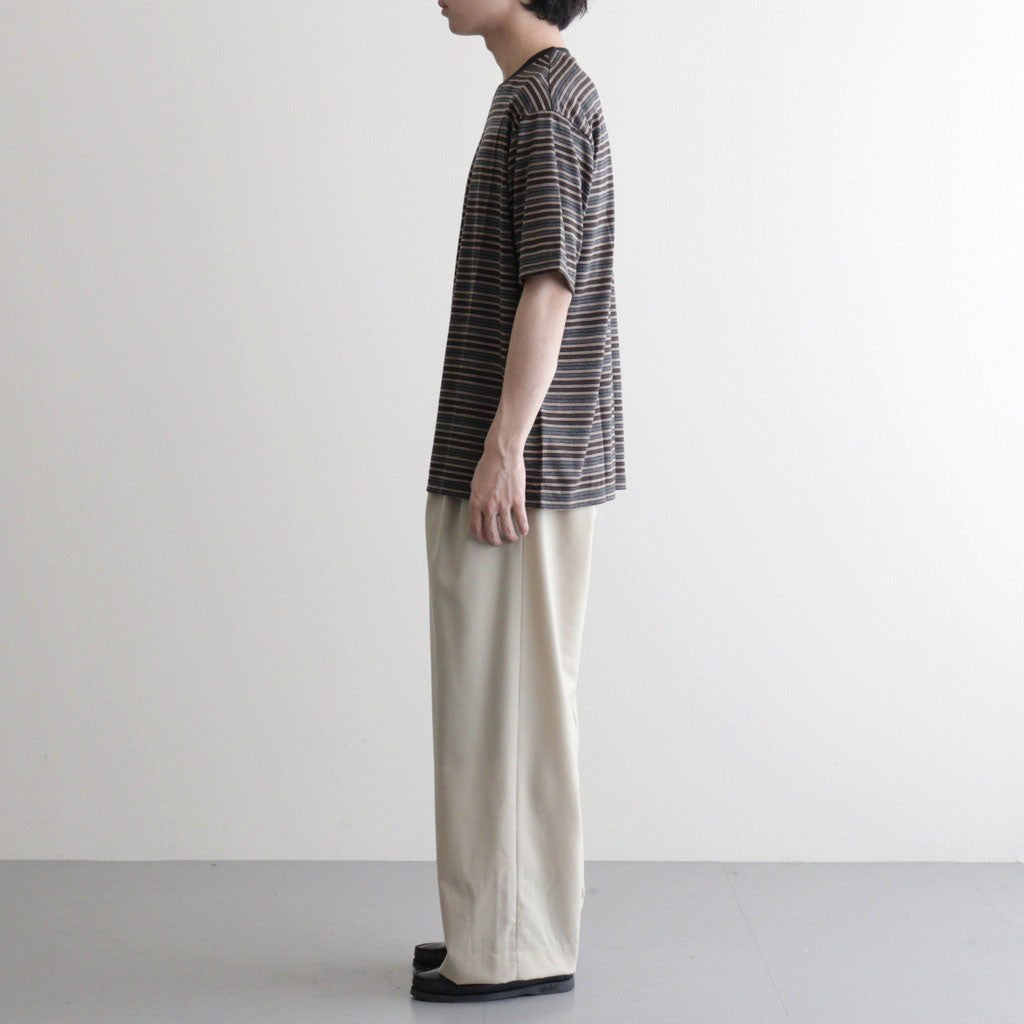 TRIPLE PLEATED WIDE TROUSERS #BEIGE [A26A15PT03C]