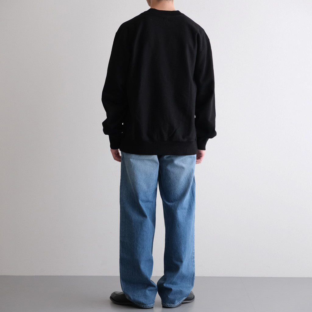 Soft&Hard Sweat Crew-Neck P/O #Black [bROOTS24F21F25]
