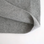 CASHMERE FOX FINGERHOLE BOAT NECK #GRAY [BN-25FL-041]