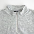 THERMAL FLEECE HALF ZIP TOP #LIGHT GREY [SM62MC002]